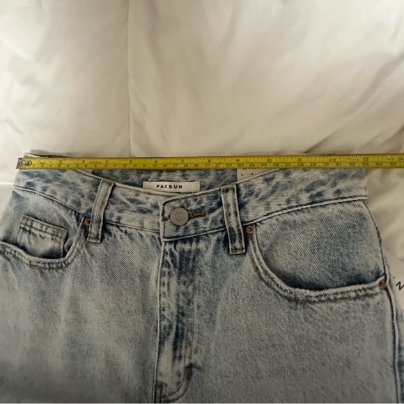 PacSun Blue and Pink Flare & Wide Leg Jeans with Artistic Floral Design - Picture 6 of 16